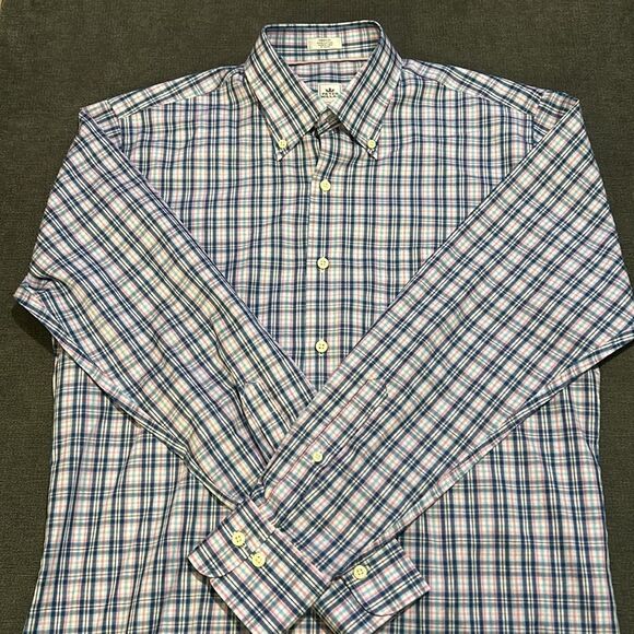 Peter Millar Long Sleeve Button Down-Men’s Medium - Picture 2 of 4
